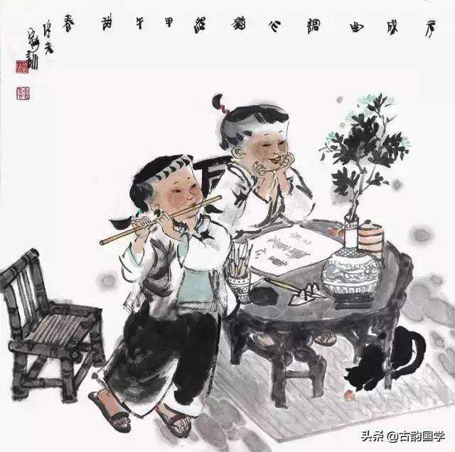 《小儿语》全文及注解：沉静立身，从容说话，不要轻薄，惹人笑骂